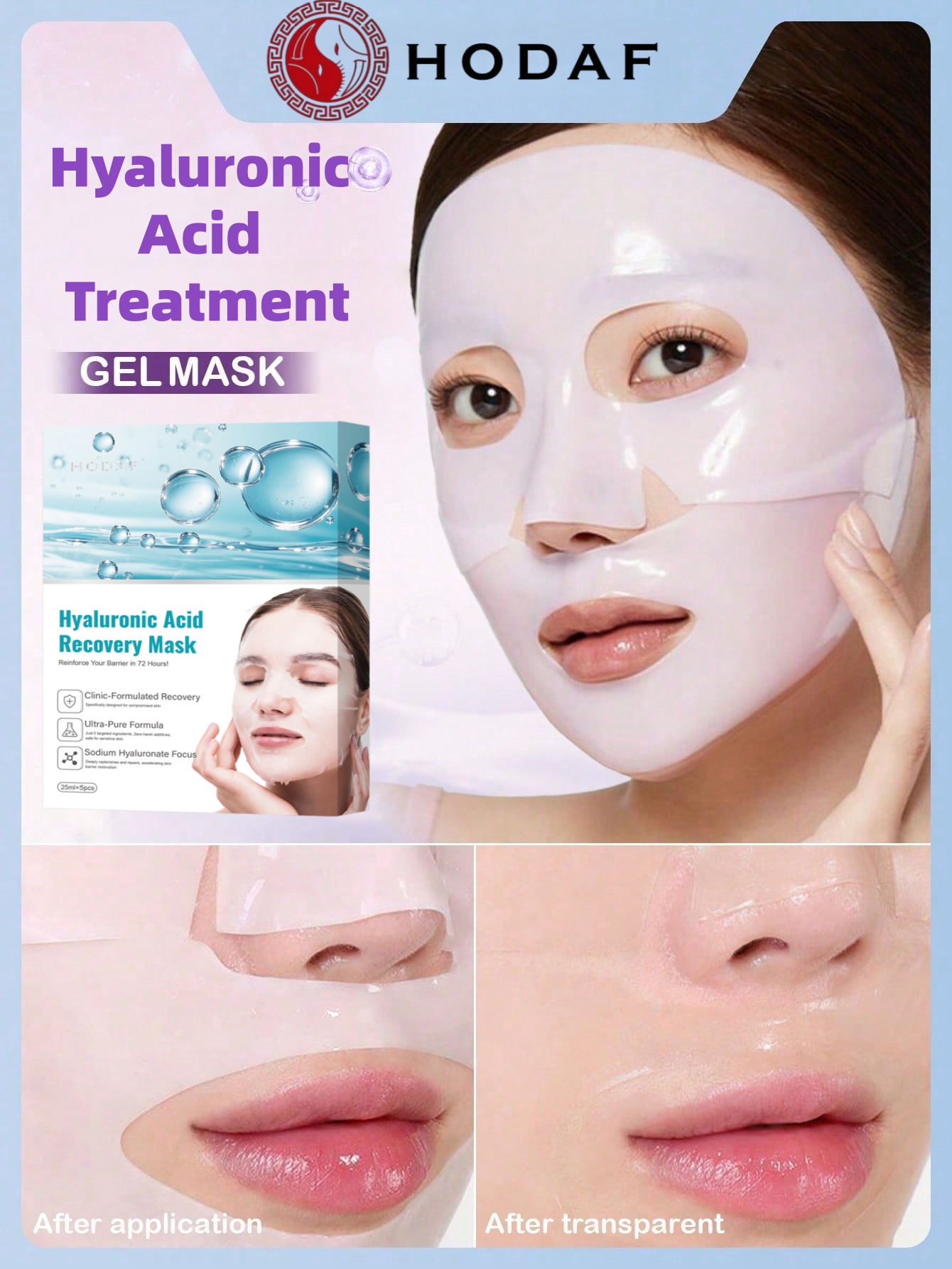 Luxury Skincare Store - HODAF 5pcs Hyaluronic Acid Hydrating Facial