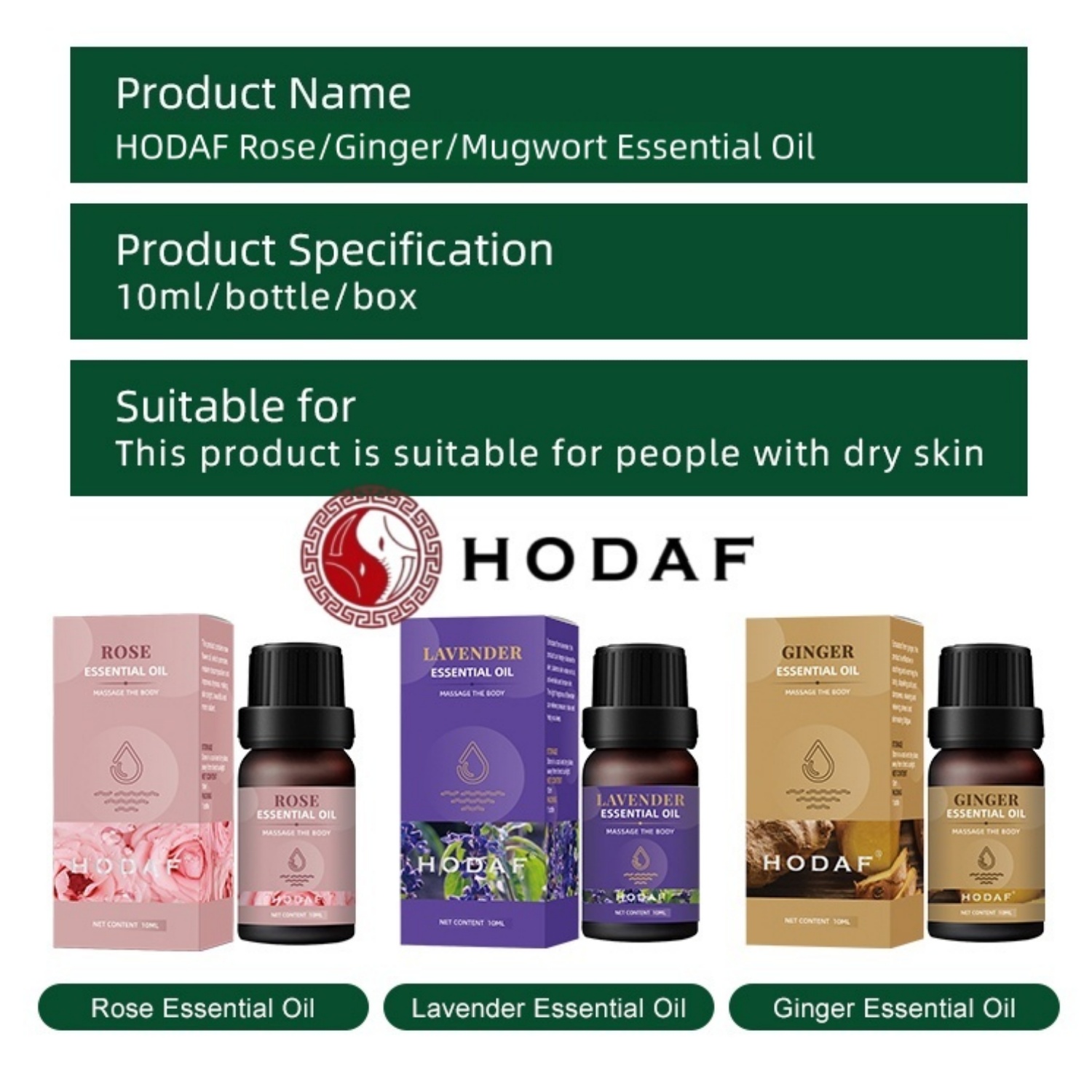 Luxury Skincare Store - HODAF Blended Essential Oil: Turmeric/Mugwort/Rose Essential