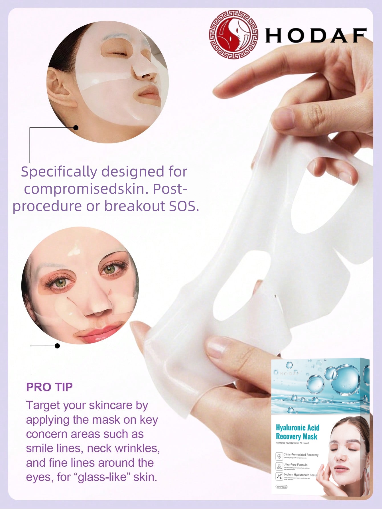 HODAF 5pcs Hyaluronic Acid Hyd - огляд і ціна Luxury Skincare Store